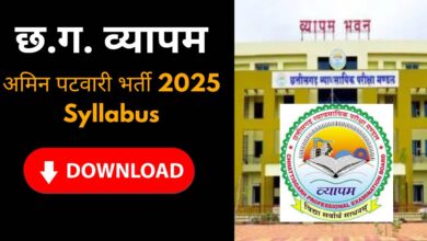 CG Vyapam Amin Patwari Syllabus 2025