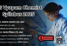 CG Vyapam Chemist Syllabus 2025