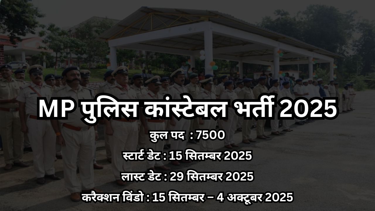 MP पुलिस कांस्टेबल भर्ती 2025