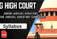 CG High Court Junior Judicial Assistant Syllabu