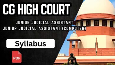 CG High Court Junior Judicial Assistant Syllabu