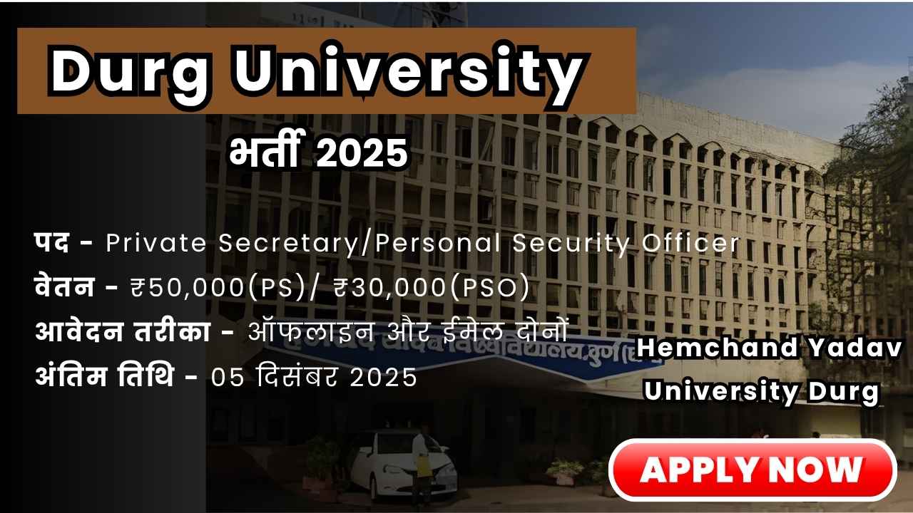 Hemchand Yadav University Durg Recruitment 2025