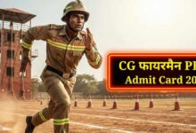 CG Fireman PET Admit Card 2025