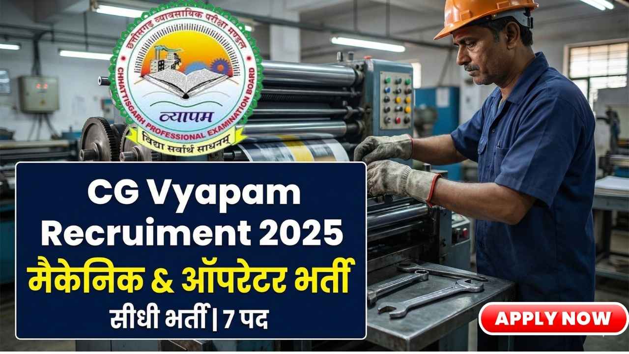 CG Vyapam MLII25 Recruitment 2025