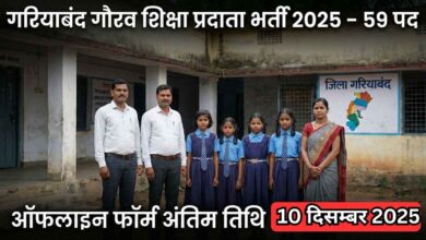 Gariaband Gaurav Shiksha Pradata Bharti 2025