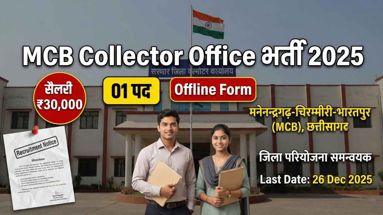 MCB Collector Office Recruitment 2025