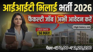 आईआईटी भिलाई भर्ती 2026